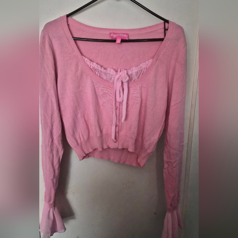 Pink Cropped Sweater